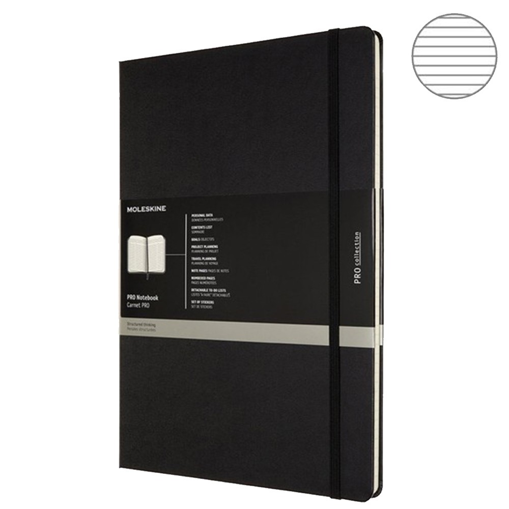 Записник Moleskine PRO А4 чорна 8053853602589