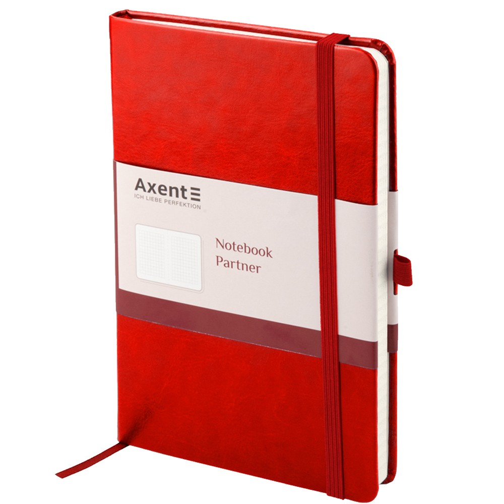 Книга записна Axent Partner Lux A5 125x195 мм 96 листів червона
