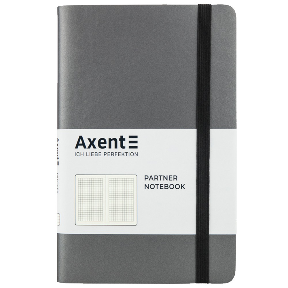 Книга записна Axent Partner Soft A5 125x195 мм 96 листів срібляста