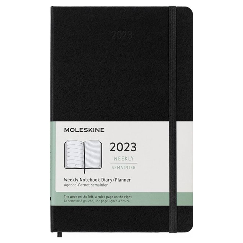 Щотижневик Moleskine 2023 середній чорний 8056420859683