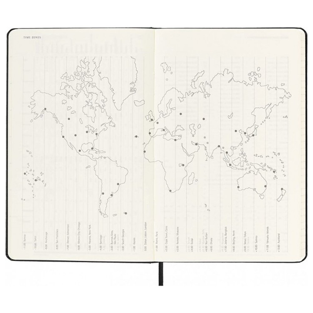Щотижневик Moleskine 2023 середній чорний 8056420859683