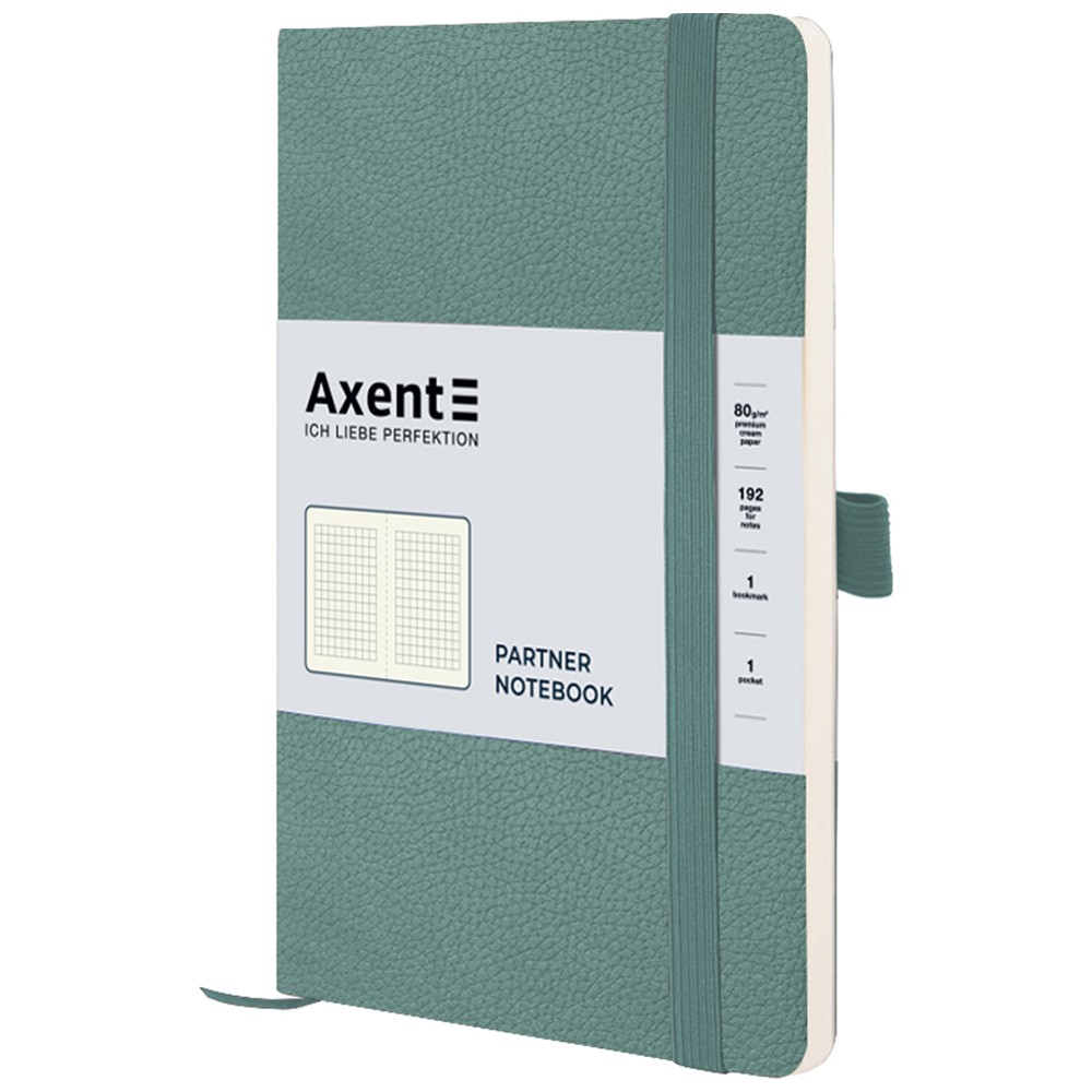 Книга записна Axent Partner Soft Skin 125x195 мм 96 сіро-лазурна 8616-48-A