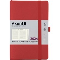 Тижневик Axent 2024 Partner Soft Skin 125х195 мм червоний 8509-24-06-A