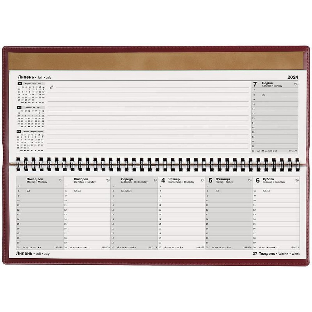 Планінг Brunnen 2024 Soft бордовий 75-776 36 294