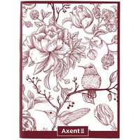 Фото Зошит для записів Axent 4780-8-A, А4, 48 аркушів, клітинка, бордовий