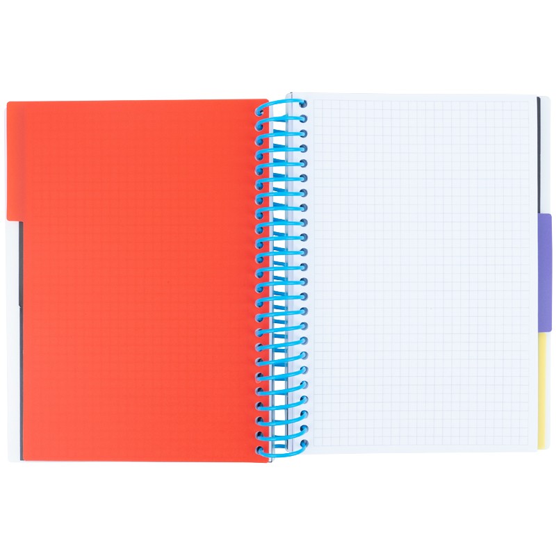 Блокнот з розділювачами Axent 8405-05-A, А5, 120 аркушів, клітинка, блакитний