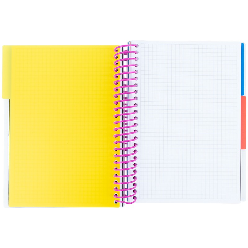 Блокнот з розділювачами Axent 8405-07-A, А5, 120 аркушів, клітинка, фіолетовий