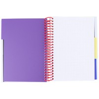 Фото Блокнот з розділювачами Axent 8405-08-A, А5, 120 аркушів, клітинка, червоний