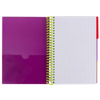 Фото Блокнот з розділювачами Axent 8405-09-A, А5, 120 аркушів, клітинка, пурпурний