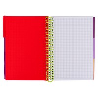 Фото Блокнот з розділювачами Axent 8405-09-A, А5, 120 аркушів, клітинка, пурпурний