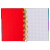 Фото Блокнот з розділювачами Axent 8405-12-A, А5, 120 аркушів, клітинка, бірюзовий