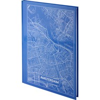 Фото Книга записна Axent Maps Amsterdam 8422-507-A, A4, 210x295 мм, 96 аркушів, клітинка, тверда обкладинка, блакитна