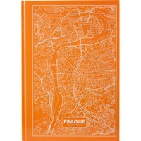 Фото Книга записна Axent Maps Prague 8422-542-A, A4, 210x295 мм, 96 аркушів, клітинка, тверда обкладинка, персиковий