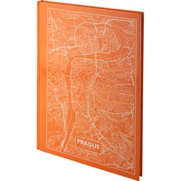 Фото Книга записна Axent Maps Prague 8422-542-A, A4, 210x295 мм, 96 аркушів, клітинка, тверда обкладинка, персиковий