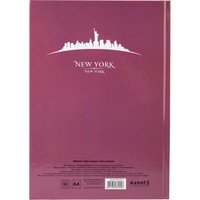 Фото Книга записна Axent Maps New York 8422-543-A, A4, 210x295 мм, 96 аркушів, клітинка, тверда обкладинка, рожево-коричнева