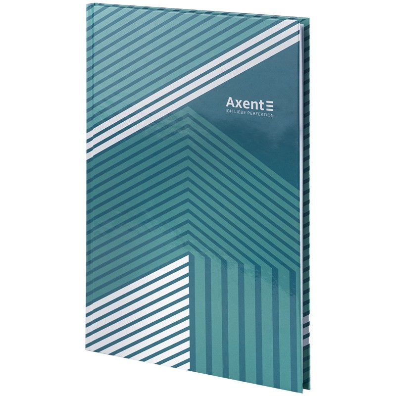 Книга записна Axent Lines 8422-582-A, А4, 96 аркушів, клітинка, зелена