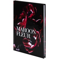 Фото Книга записна Axent Maroon fleur 8459-1-A, А5, 96 аркушів, клітинка, тверда обкладинка