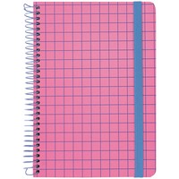 Фото Блокнот на спiралi Axent 8460-2-A, А5, 120 аркушів, клітинка, тверда обкладинка, рожевий