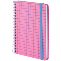 Фото Блокнот на спiралi Axent 8460-2-A, А5, 120 аркушів, клітинка, тверда обкладинка, рожевий