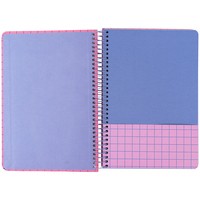 Фото Блокнот на спiралi Axent 8460-2-A, А5, 120 аркушів, клітинка, тверда обкладинка, рожевий