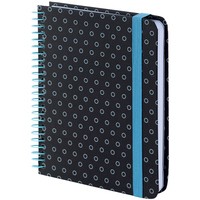 Фото Блокнот на спiралi Axent 8461-3-A, B6+, 120 аркушів, клітинка, тверда обкладинка, графіт