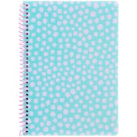 Фото Блокнот на спiралi Axent 8462-2-A, А5, 80 аркушів, клітинка, пластикова обкладинка, блакитний