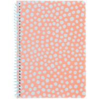 Фото Блокнот на спiралi Axent 8462-3-A, А5, 80 аркушів, клітинка, пластикова обкладинка, персиковий
