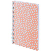 Фото Блокнот на спiралi Axent 8462-3-A, А5, 80 аркушів, клітинка, пластикова обкладинка, персиковий