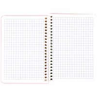 Фото Блокнот на спiралi Axent 8463-1-A, B6, 80 аркушів, клітинка, пластикова обкладинка, фіолетовий