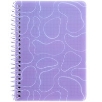 Фото Блокнот на спiралi Axent 8463-2-A, B6, 80 аркушів, клітинка, пластикова обкладинка, рожевий