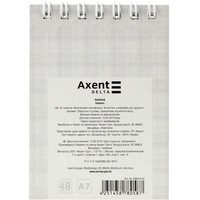 Фото Блокнот на спіралі Axent Delta D8014-01, A7, 48 аркушів, клітинка, гнучка обкладинка, асорті