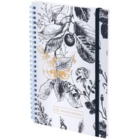 Фото Блокнот на спiралi Axent Olga Selyshcheva, Gold Cat 8471-1-A-OS, A5, 80 аркушів, клітинка, тверда обкладинка