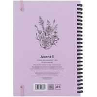 Блокнот на спiралi Axent Olga Selyshcheva, Pink Roses 8471-2-A-OS, A5, 80 аркушів, клітинка, тверда обкладинка