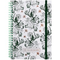 Фото Блокнот на спiралi Axent Olga Selyshcheva, Green birds 8471-3-A-OS, A5, 80 аркушів, клітинка, тверда обкладинка