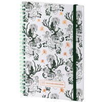 Фото Блокнот на спiралi Axent Olga Selyshcheva, Green birds 8471-3-A-OS, A5, 80 аркушів, клітинка, тверда обкладинка