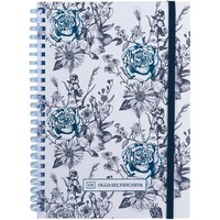 Фото Блокнот на спiралi Axent Olga Selyshcheva, Blue garden 8471-4-A-OS, A5, 80 аркушів, клітинка, тверда обкладинка