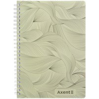 Фото Блокнот на спiралi Axent 8472-1-A, A5, 80 аркушів, клітинка, пластикова обкладинка, зелений