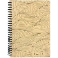 Фото Блокнот на спiралi Axent 8472-2-A, A5, 80 аркушів, клітинка, пластикова обкладинка, пісочний