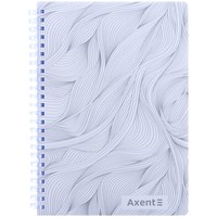 Фото Блокнот на спiралi Axent 8472-3-A, A5, 80 аркушів, клітинка, пластикова обкладинка, блакитний