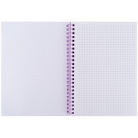 Фото Блокнот на спiралi Axent 8472-4-A, A5, 80 аркушів, клітинка, пластикова обкладинка, бузковий