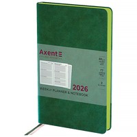Фото Щотижневик 2026 Axent Partner Muse 8527-26-2-A, 125x195 мм, зелений
