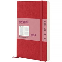 Фото Щоденник 2026 Axent Partner Soft Skin 8810-26-06-A, 145x210 мм, червоний