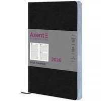 Фото Щоденник 2026 Axent Partner City Soft 8821-26-01-A, 145x210 мм, чорний