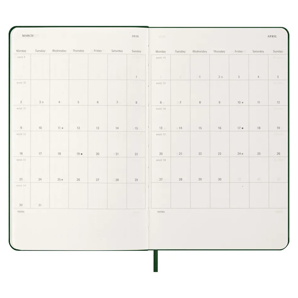 Щоденник Moleskine 2026 середній Миртовий Зелений 8056999275570