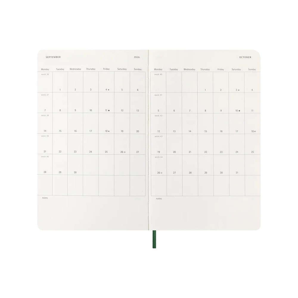 Щоденник Moleskine 2026 Peanuts середній М'який Миртовий Зелений 8056999275594