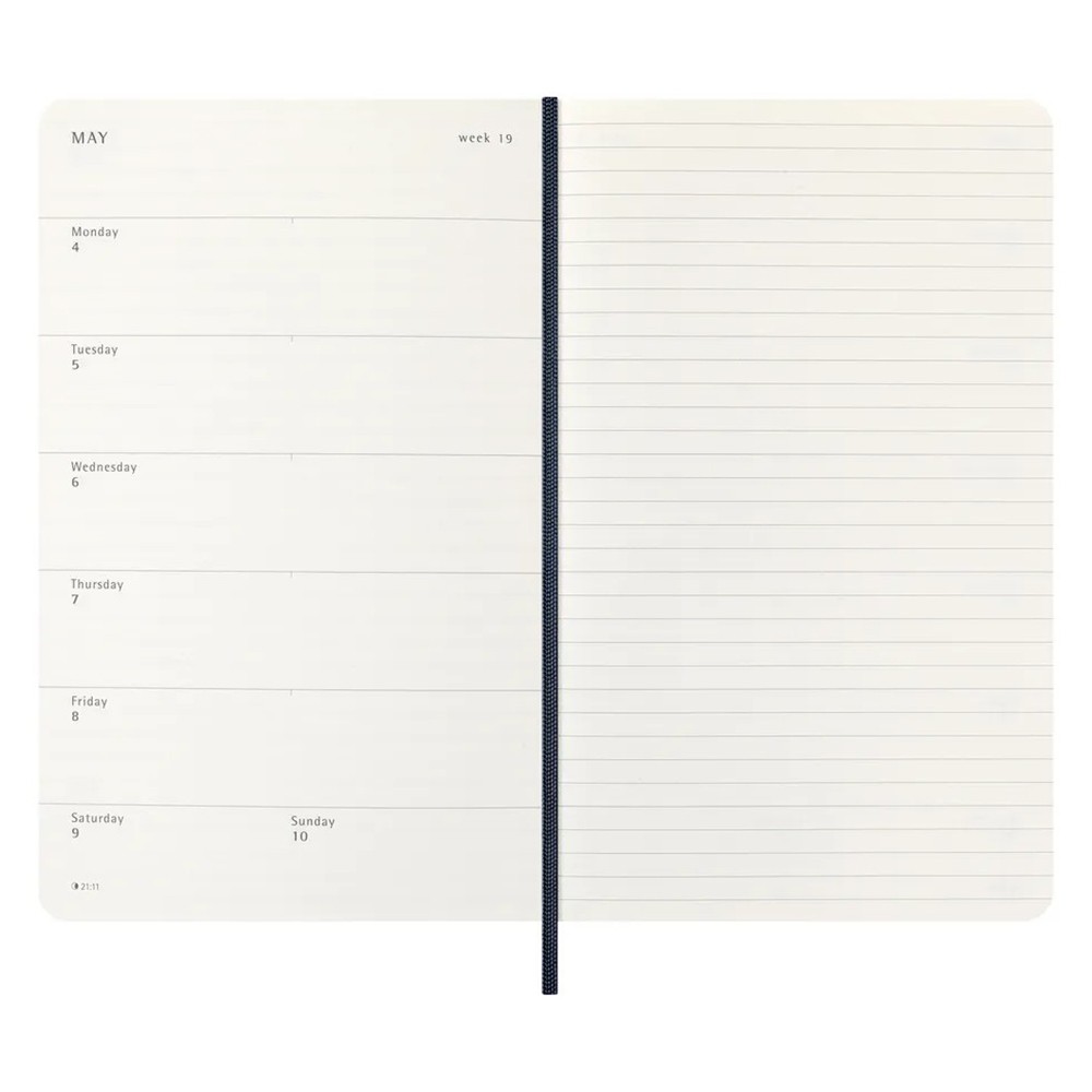 Щотижневик Moleskine 2026 средний Мягкий Сапфір 8056999274702