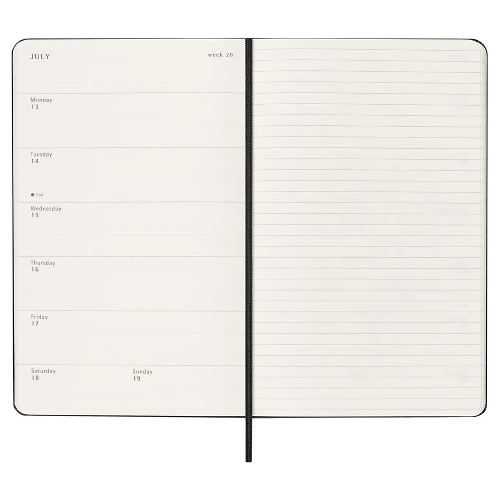 Щотижневик Moleskine 2026 средний Чорний 8056999274689