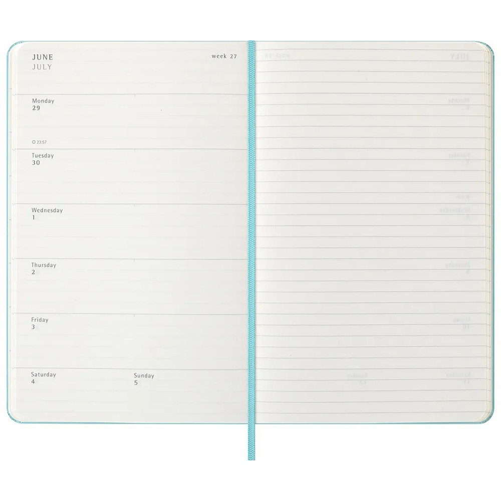 Щотижневик Moleskine 2026 средний Аквамарин 8056999276409