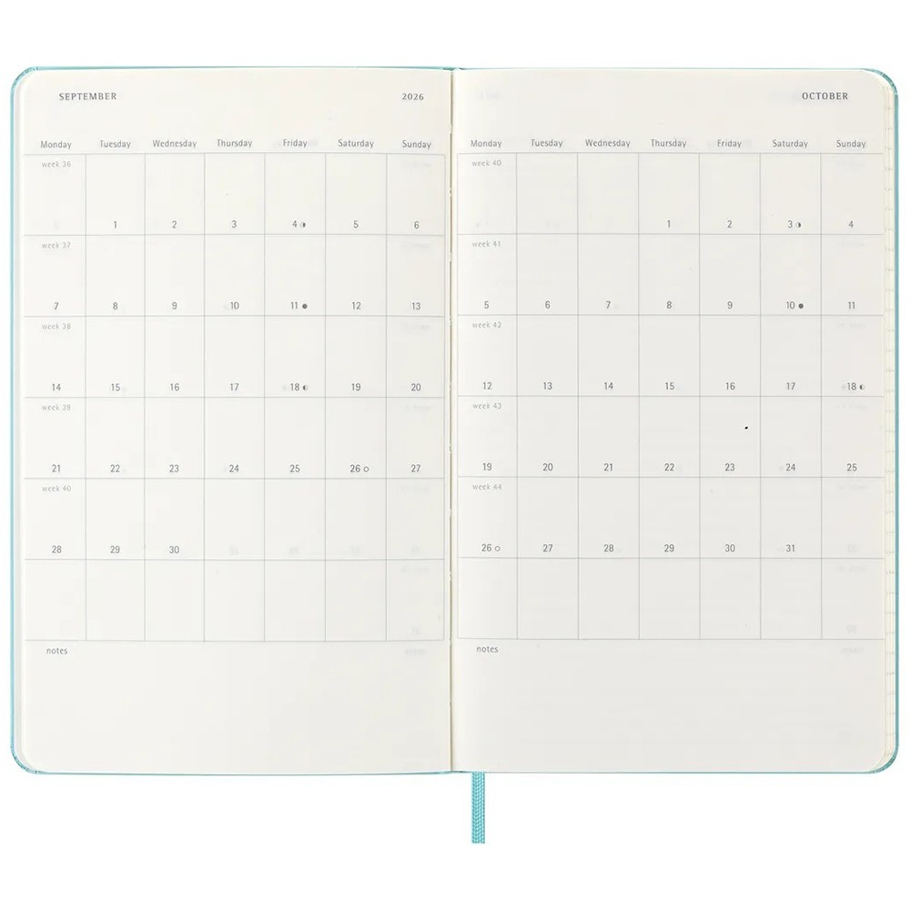 Щотижневик Moleskine 2026 средний Аквамарин 8056999276409
