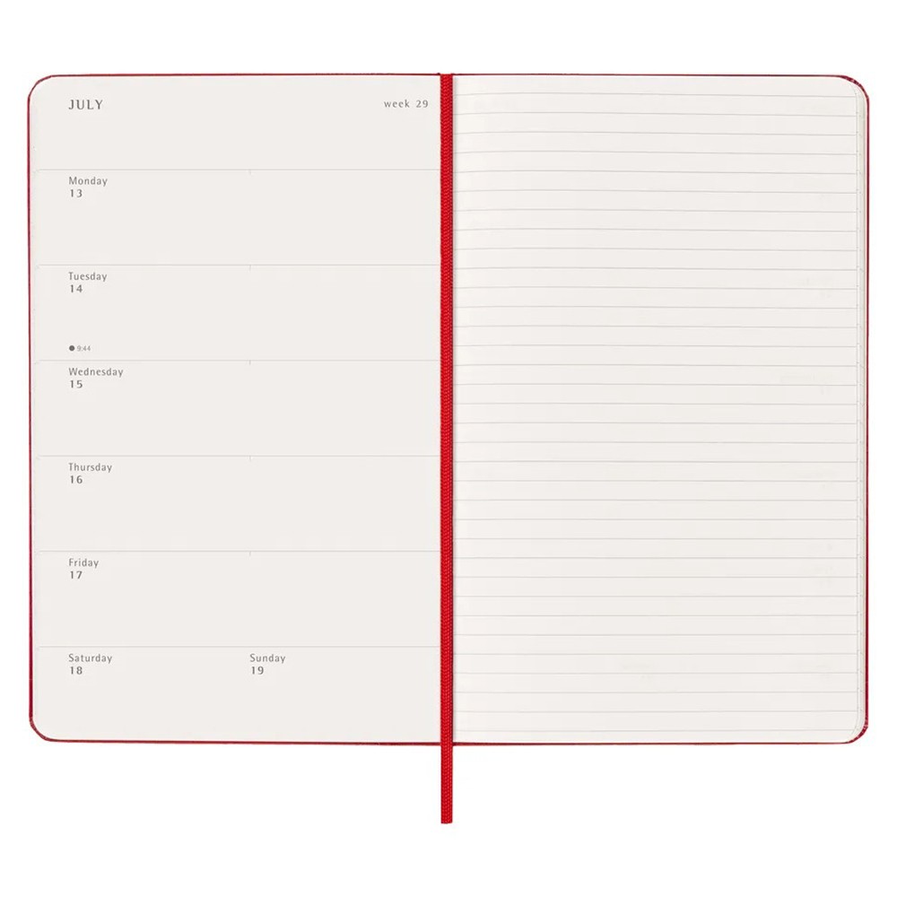 Щотижневик Moleskine 2026 средний Червоний 8056999274696